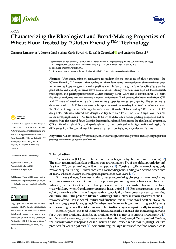 (PDF) Characterizing the Rheological and Bread-Making Properties of ...