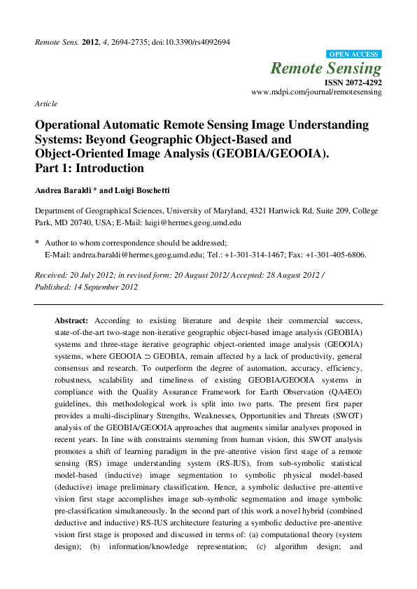 (PDF) Article Operational Automatic Remote Sensing Image Understanding ...