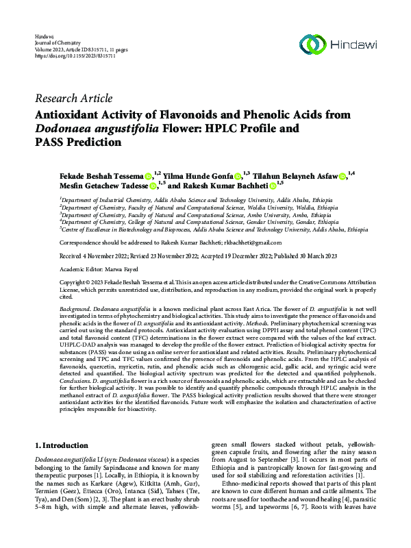 (PDF) Antioxidant activity of flavonoids and phenolic acids from ...