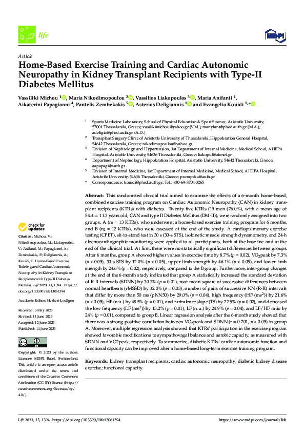 (PDF) Home-Based Exercise Training and Cardiac Autonomic Neuropathy in ...