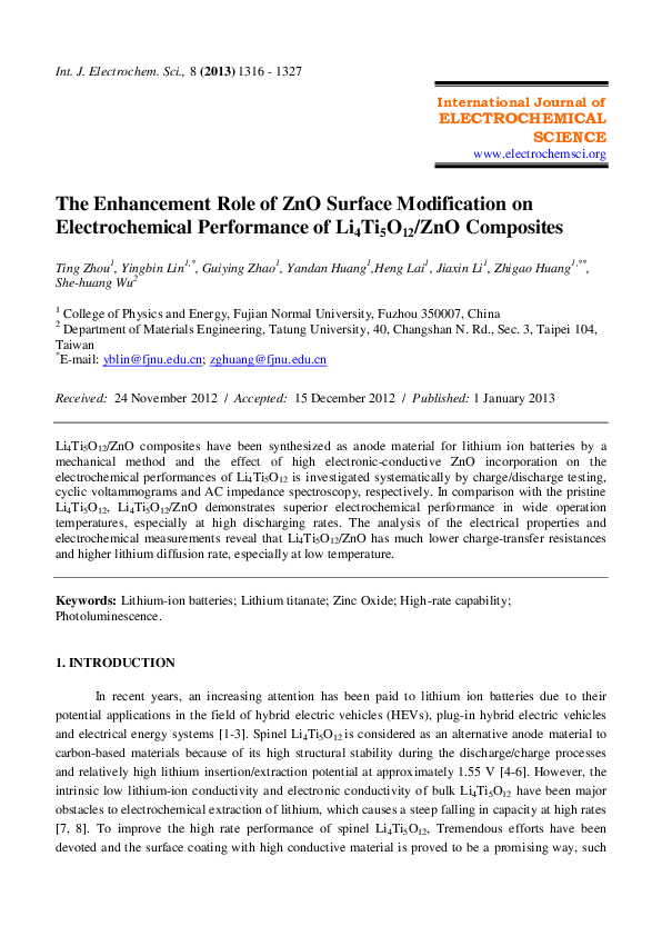 (PDF) The Enhancement Role of ZnO Surface Modification on ...