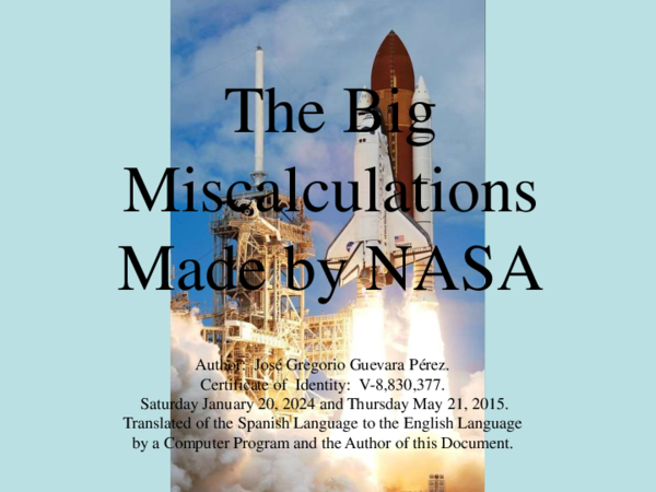 (PDF) NASA Mistake 2. Mathematical and Practical Evaluation of Three ...