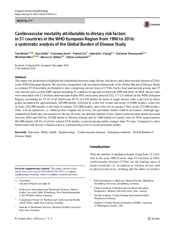 (PDF) Cardiovascular mortality attributable to dietary risk factors in ...
