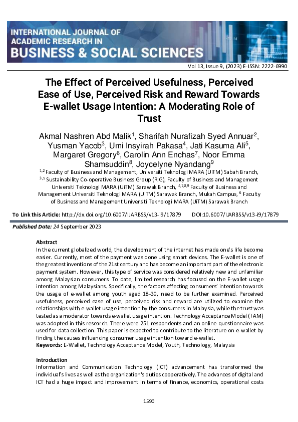 (PDF) The Effect of Perceived Usefulness, Perceived Ease of Use ...