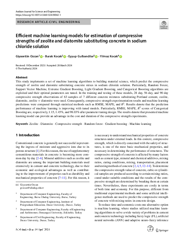 (PDF) Efficient machine learning models for estimation of compressive ...