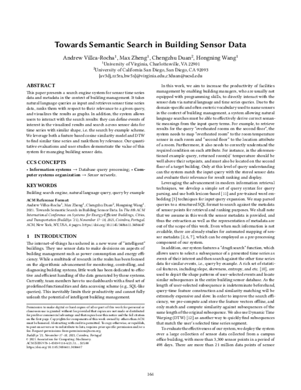 (PDF) Towards semantic search in building sensor data