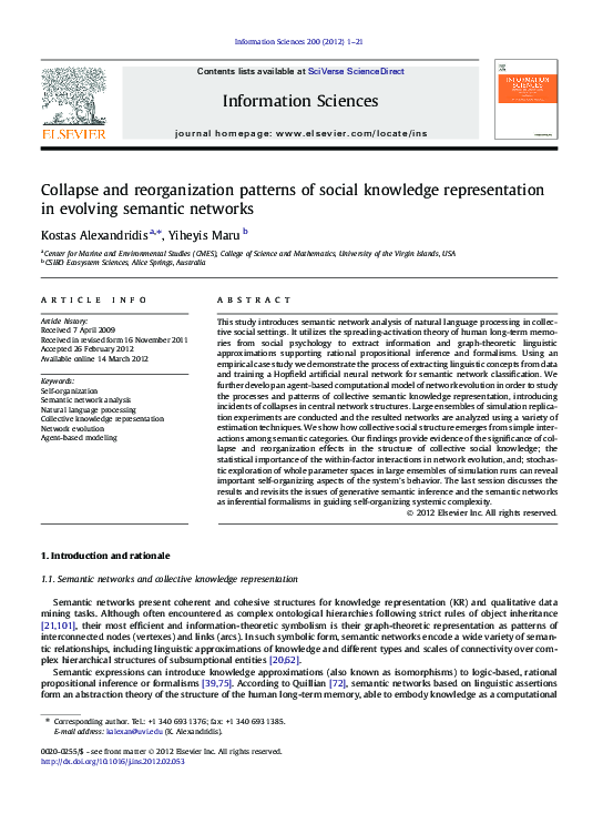 (PDF) Collapse and reorganization patterns of social knowledge ...
