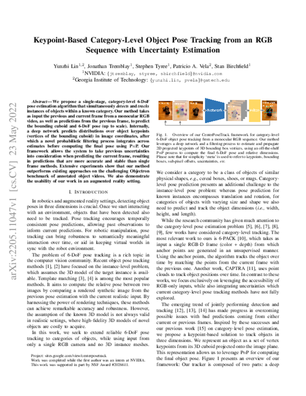 (PDF) Keypoint-Based Category-Level Object Pose Tracking from an RGB ...