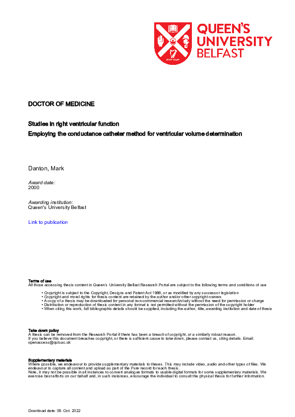 (PDF) Studies in right ventricular function : employing the conductance ...