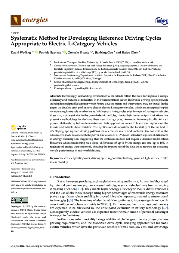 (PDF) Systematic Method for Developing Reference Driving Cycles ...