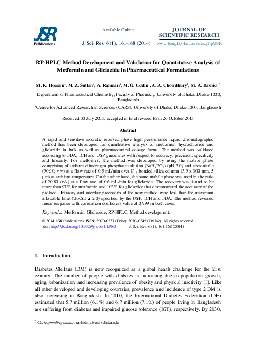 (PDF) RP-HPLC Method Development and Validation for Quantitative ...