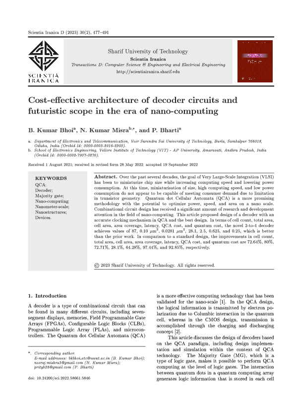 (PDF) Cost-effective architecture of decoder circuits and futuristic ...