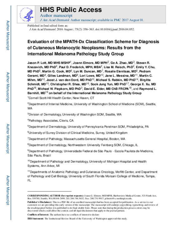 (PDF) Evaluation of the Melanocytic Pathology Assessment Tool and ...