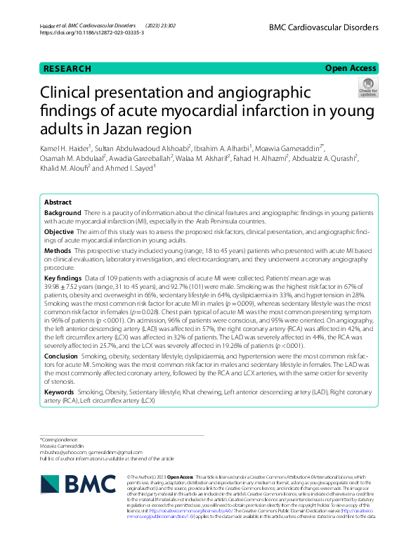 (PDF) Clinical presentation and angiographic findings of acute ...