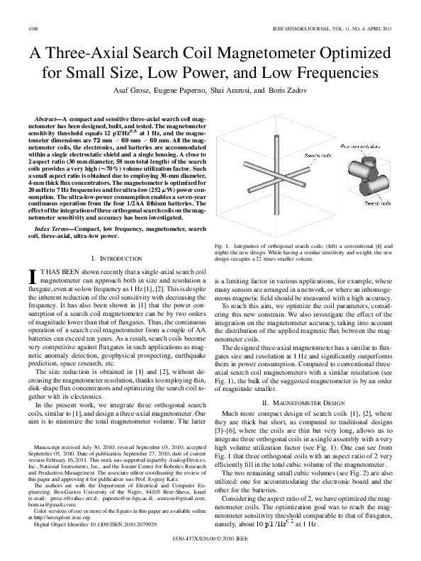 (PDF) A Three-Axial Search Coil Magnetometer Optimized for Small Size ...