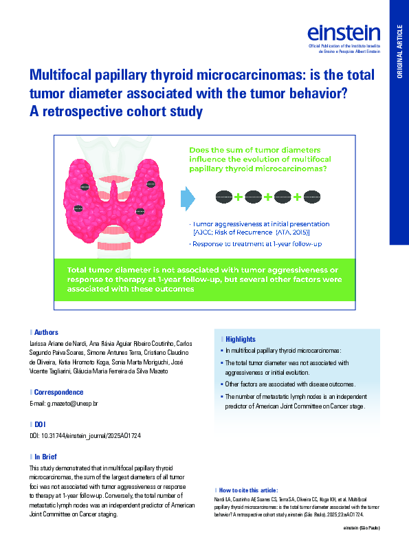 (PDF) Multifocal papillary thyroid microcarcinomas: is the total tumor ...
