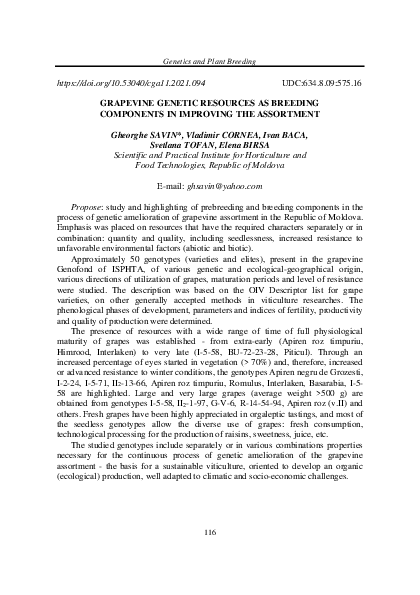 (PDF) Grapevine genetic resources as breeding components in improving ...
