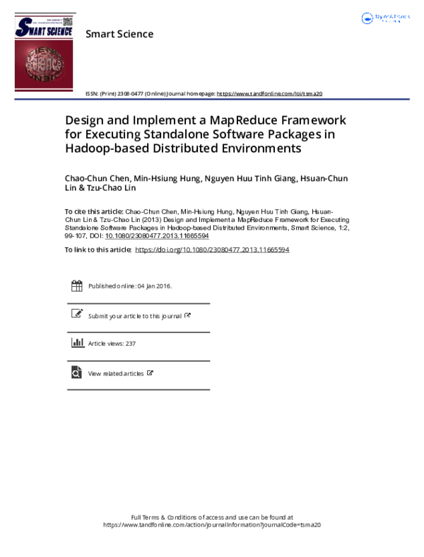 (PDF) Design and Implement a MapReduce Framework for Executing ...