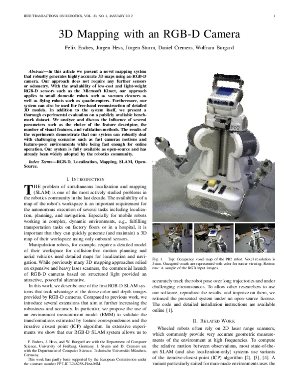 (PDF) 3-D Mapping With an RGB-D Camera