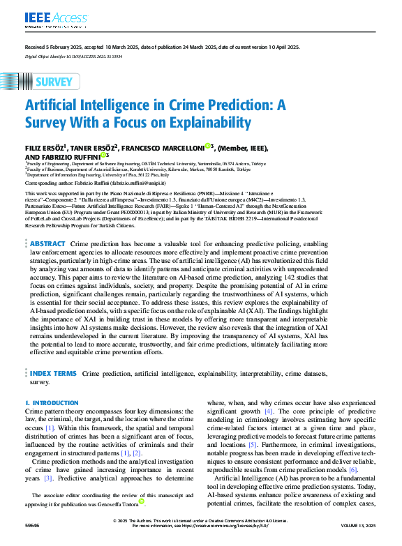 (PDF) Artificial Intelligence in Crime Prediction: A Survey With a ...