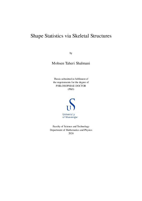 (PDF) Shape Statistics via Skeletal Structures