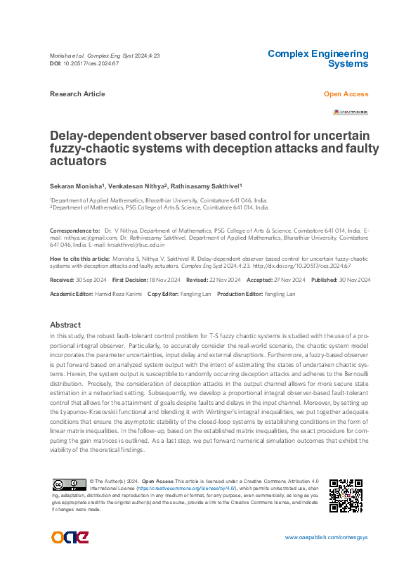 (PDF) Delay-dependent observer based control for uncertain fuzzy ...