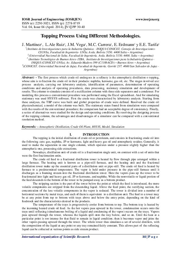 (PDF) Topping Process Using Different Methodologies