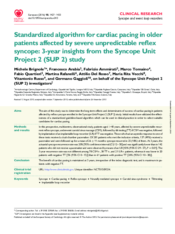 (PDF) Standardized algorithm for cardiac pacing in older patients ...