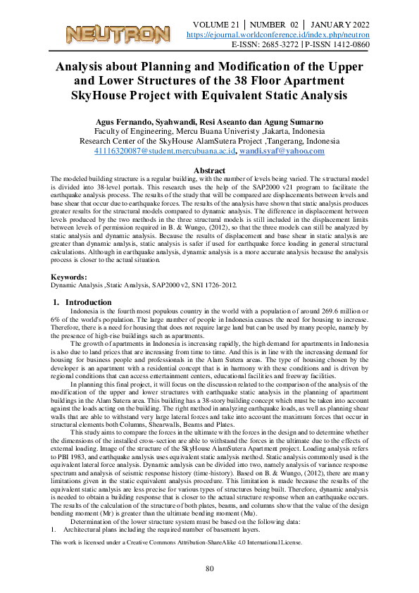 (PDF) Analysis about Planning and Modification of the Upper and Lower ...
