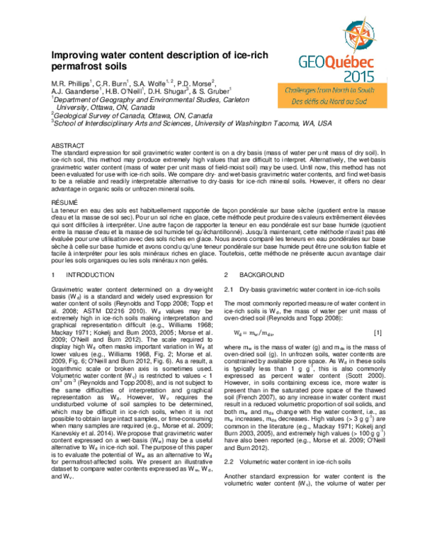 (PDF) Improving water content description of ice-rich permafrost soils