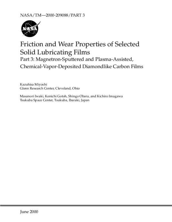 (PDF) Friction and Wear Properties of Selected Solid Lubricating of ...