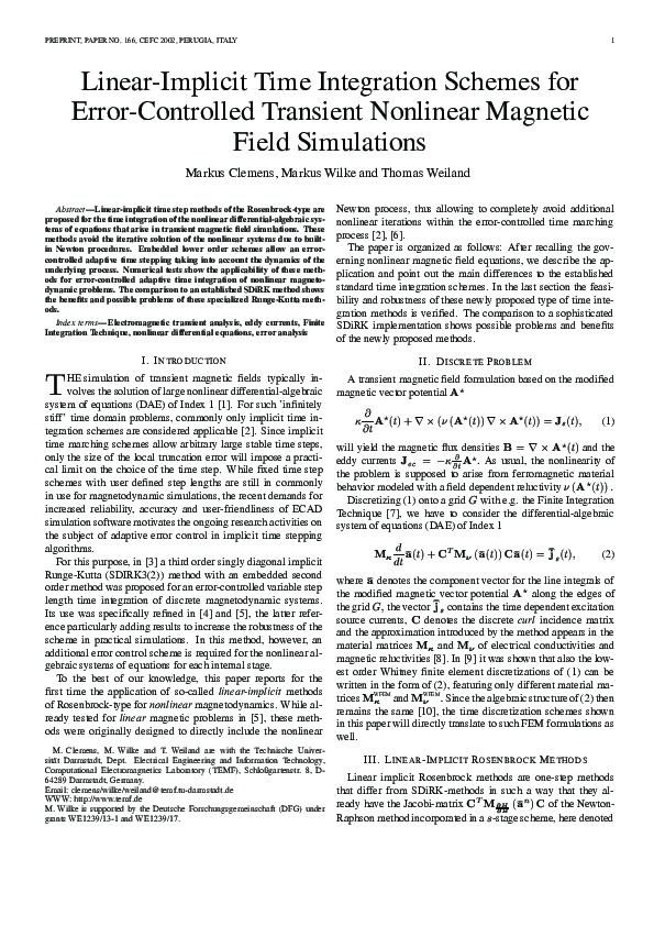 (PDF) Linear-implicit time integration schemes for error-controlled ...