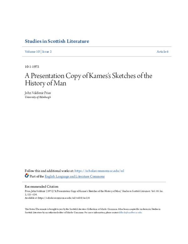 (PDF) A Presentation Copy of Kames's Sketches of the History of Man