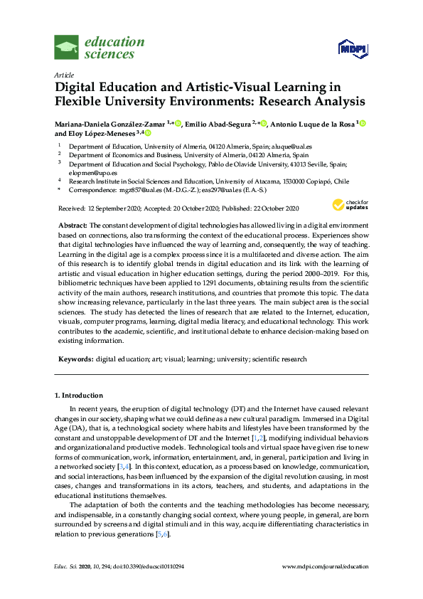 (PDF) Digital Education and Artistic-Visual Learning in Flexible ...