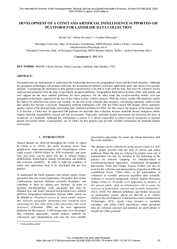 (PDF) Development of a Citsci and Artificial Intelligence Supported Gis ...