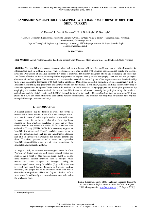 (PDF) Landslide Susceptibility Mapping with Random Forest Model for ...