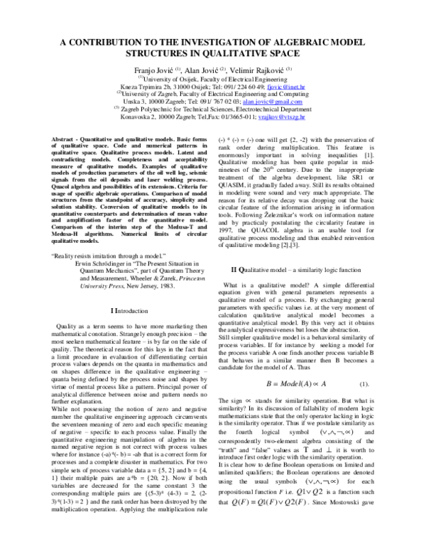 (PDF) A Contribution to the Investigation of Algebraic Model Structures ...