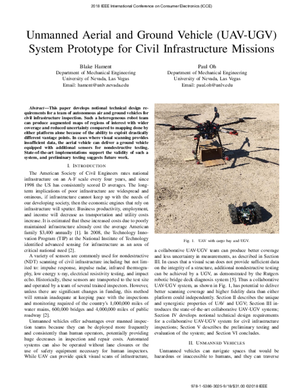 (PDF) Unmanned aerial and ground vehicle (UAV-UGV) system prototype for ...