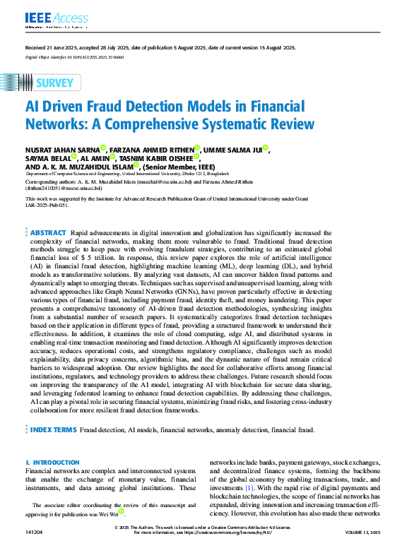 (PDF) AI Driven Fraud Detection Models in Financial Networks: A ...