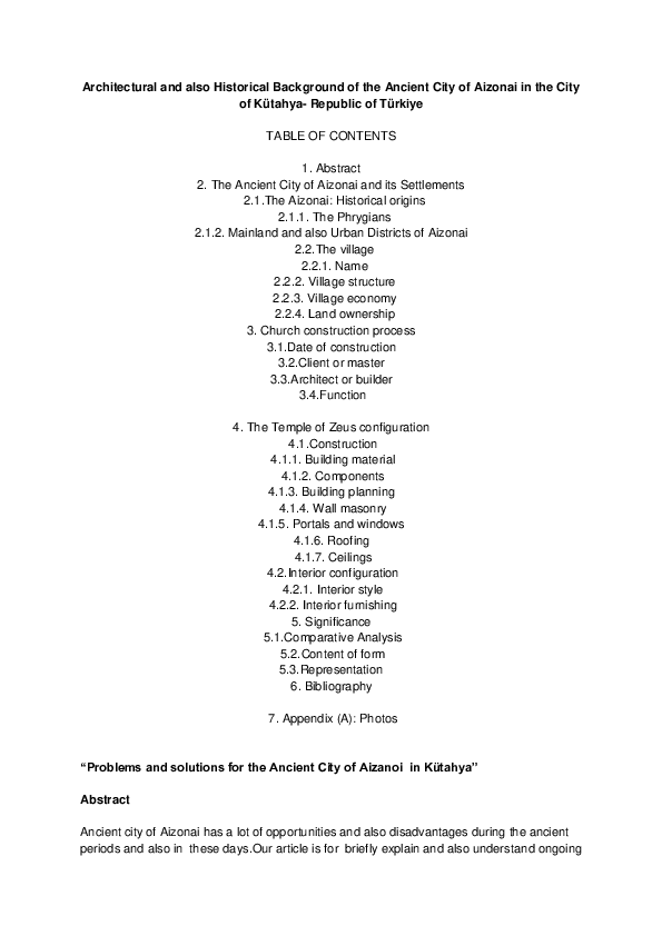 (PDF) Architectural and also Historical Background of the Ancient City ...