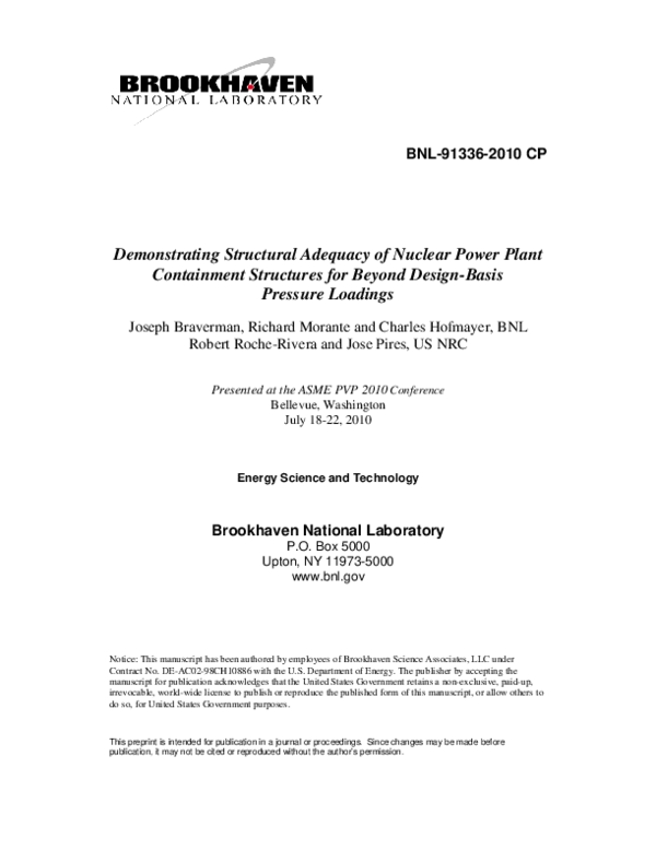 (PDF) Demonstrating Structural Adequacy of Nuclear Power Plant ...