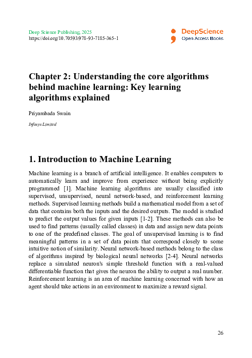 (PDF) Understanding the core algorithms behind machine learning: Key ...