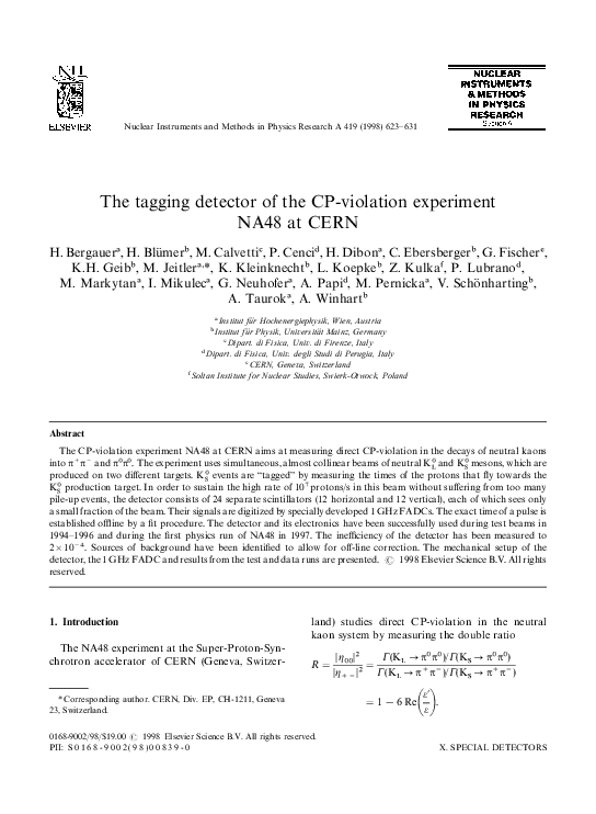 (PDF) The tagging detector of the CP-violation experiment NA48 at CERN