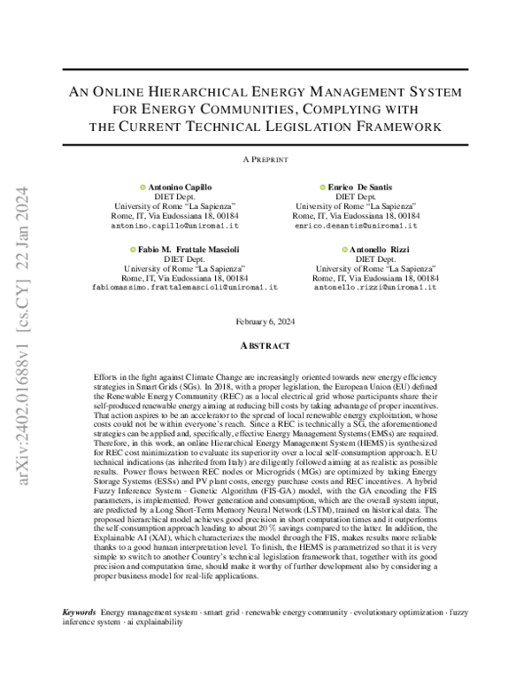 (PDF) An Online Hierarchical Energy Management System for Energy ...