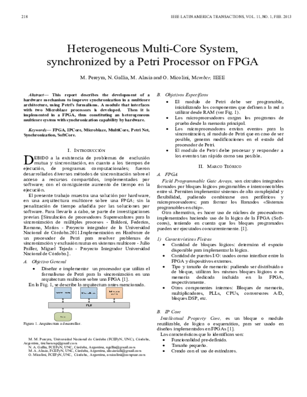 (PDF) Heterogeneous Multi-Core System, synchronized by a Petri ...