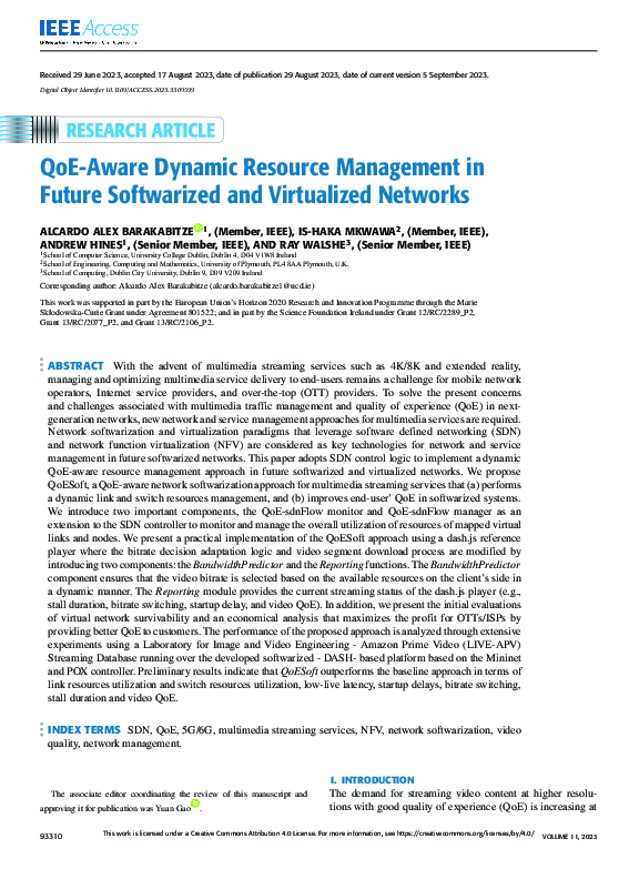 (PDF) QoE-Aware Dynamic Resource Management in Future Softwarized and ...
