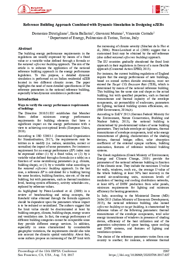 (PDF) Reference Building Approach Combined With Dynamic Simulation in ...