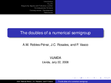 (PDF) The doubles of a numerical semigroup