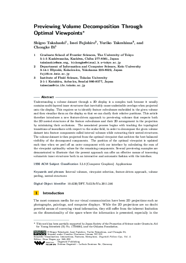(PDF) Previewing Volume Decomposition Through Optimal Viewpoints