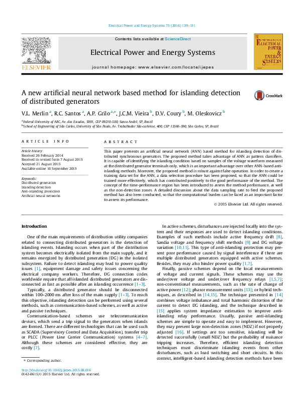 (PDF) A new artificial neural network based method for islanding ...
